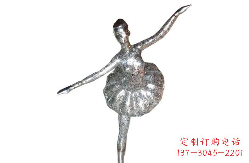 青海不锈钢跳芭蕾的女孩雕塑