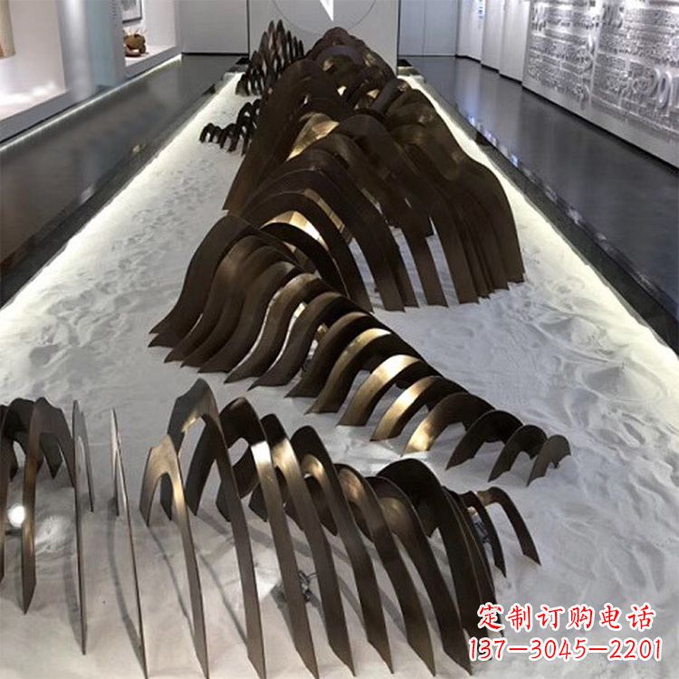 青海不锈钢铁艺假山雕塑让自然风景回归