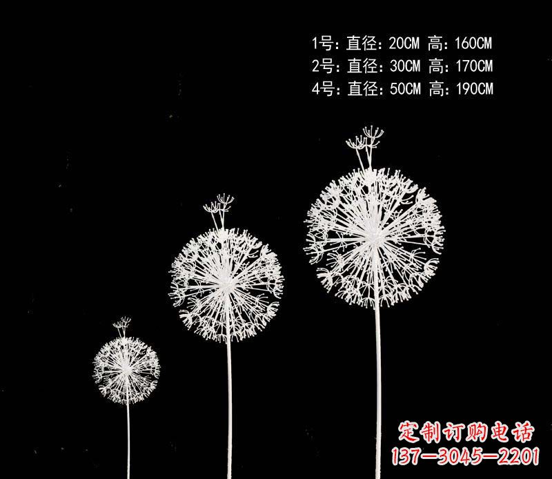 青海精美不锈钢铁艺蒲公英雕塑