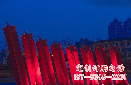 青海不锈钢五角星雕塑铸就永恒之美