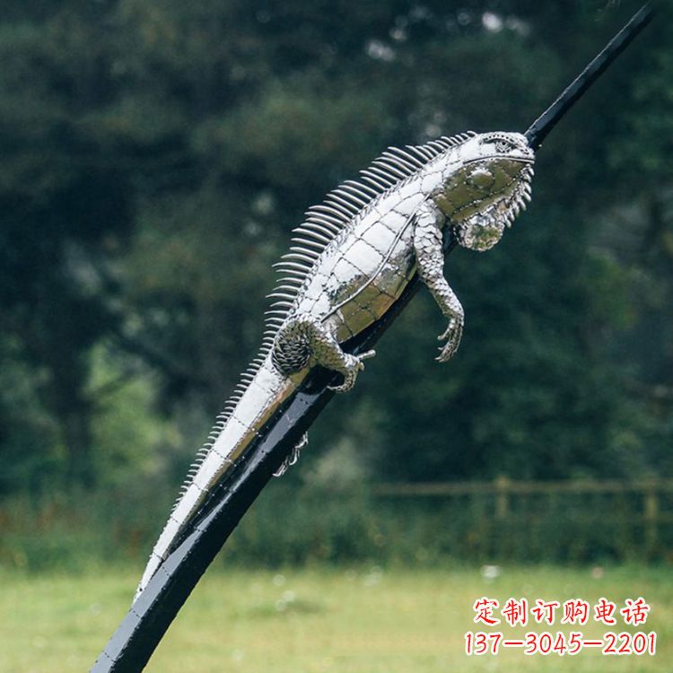 青海不锈钢蜥蜴雕塑摆件