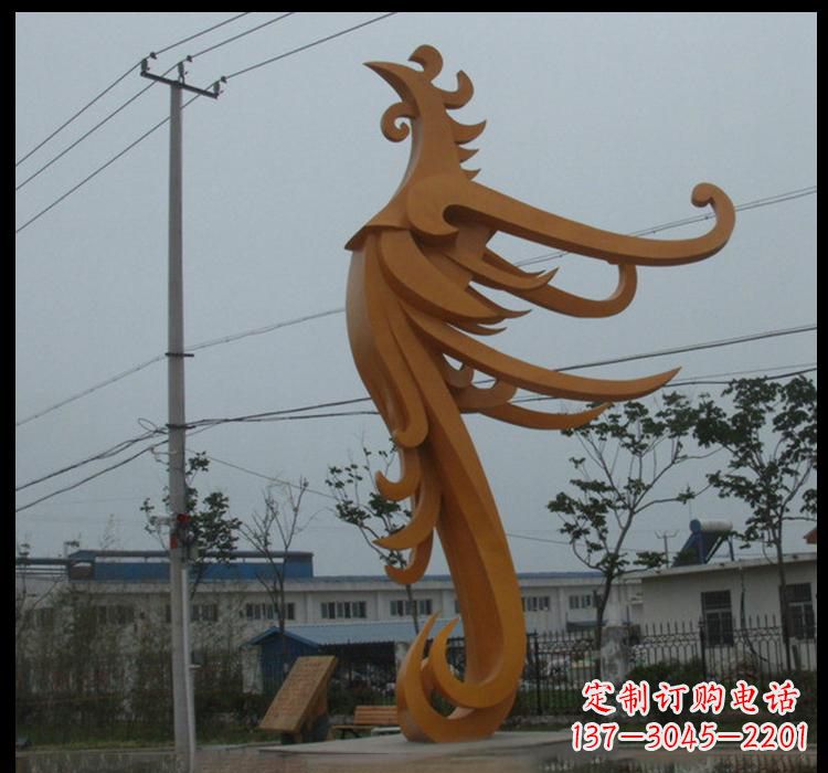 青海不锈钢凤凰雕塑抽象艺术的精美杰作