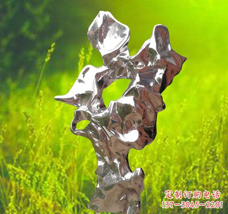 青海太湖石雕塑精致的不锈钢艺术