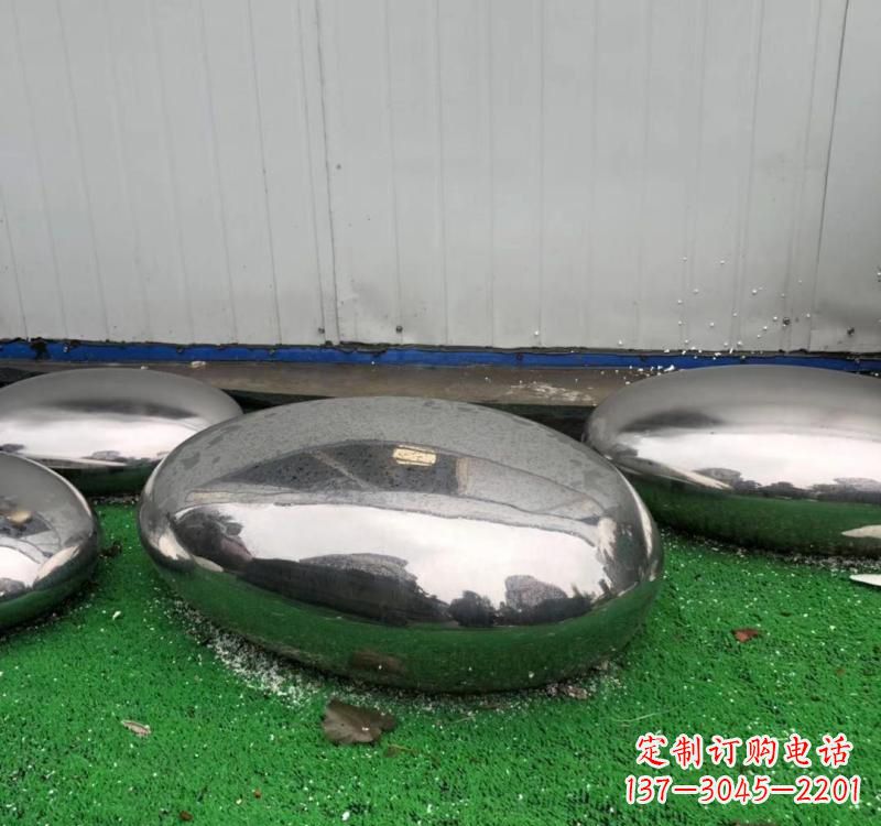 青海不锈钢现代艺术鹅卵石雕塑