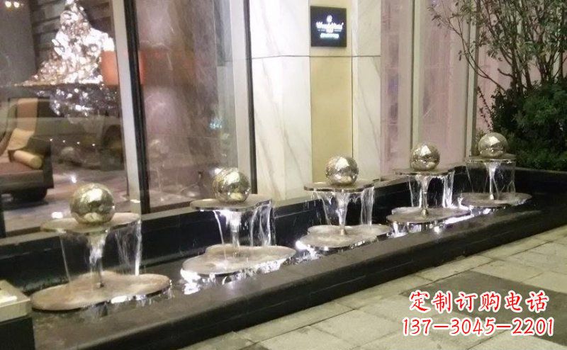 青海不锈钢小喷泉雕塑美丽之灵