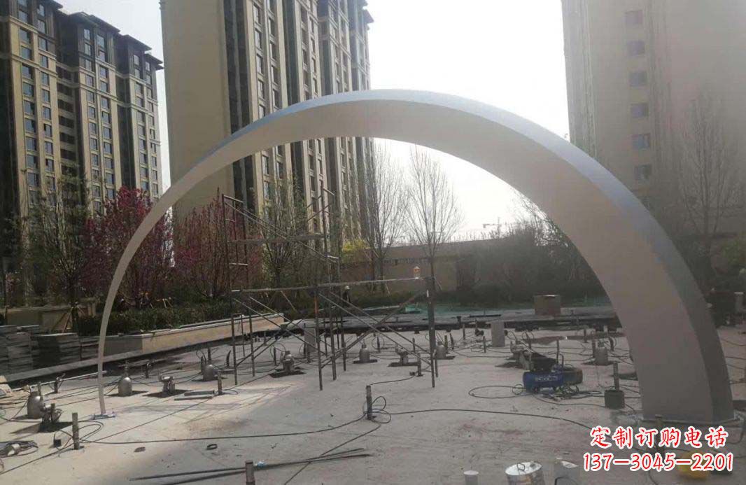 青海不锈钢小区拱门雕塑