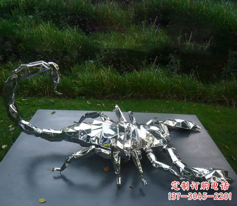 青海不锈钢蝎子雕塑