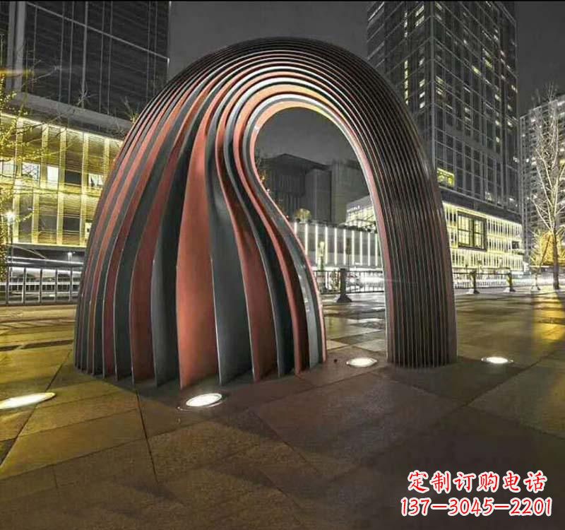 青海不锈钢异形拱门雕塑