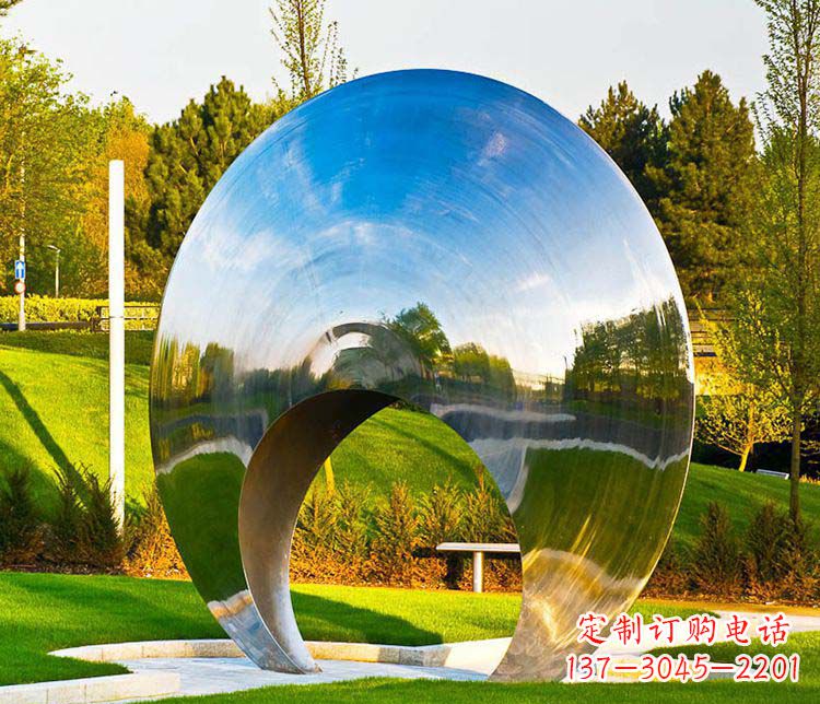 青海不锈钢圆环抽象雕塑1