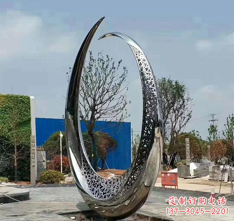 青海不锈钢圆环雕塑将艺术与实用结合