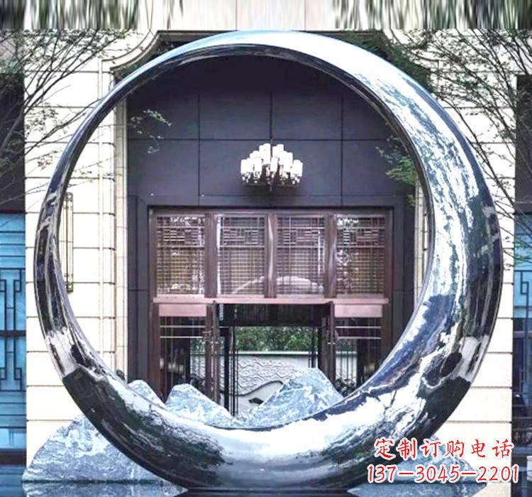 青海精美的不锈钢圆环雕塑