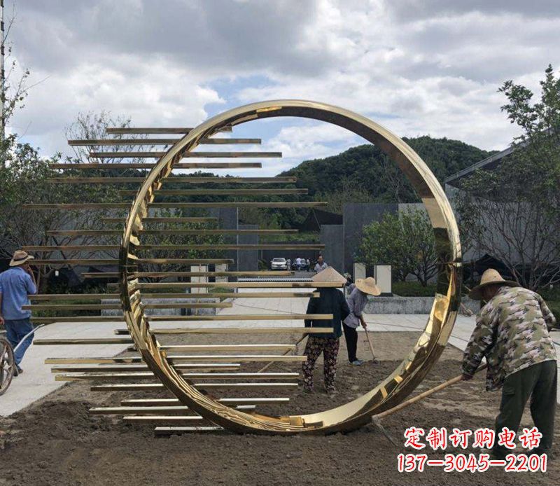 青海不锈钢圆环艺术雕塑——极致精湛的艺术美学