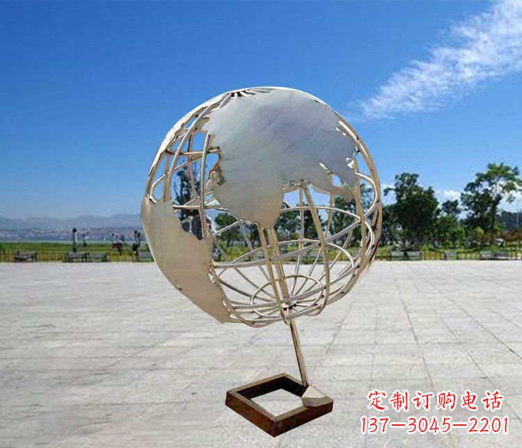 青海神奇的不锈钢地球仪雕塑