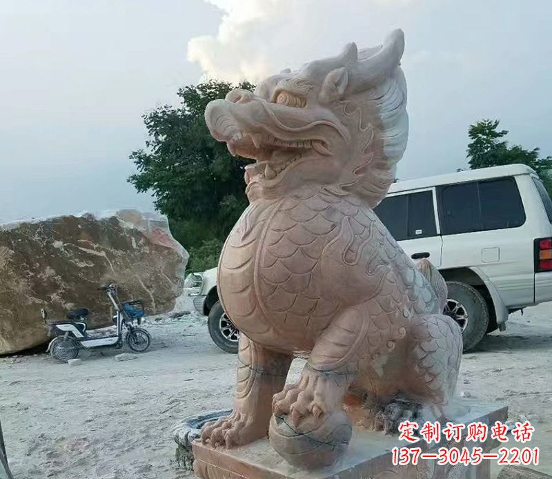 青海麒麟雕塑象征传统文化的精灵