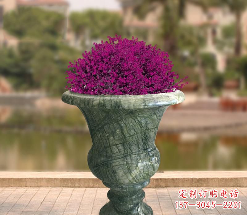 青海草白玉景观花盆