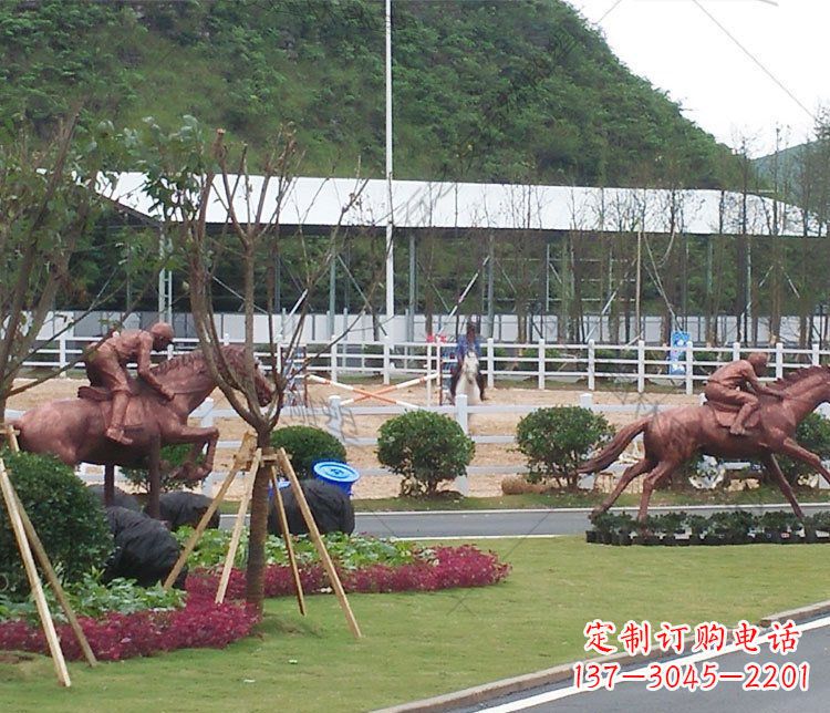 青海草原动物马铜雕摆件 (2)