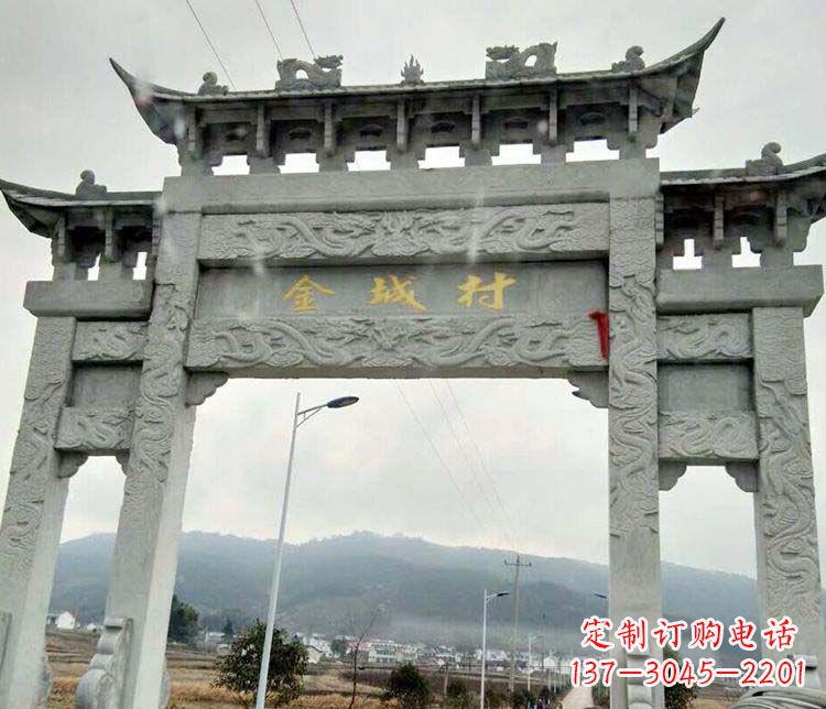 青海该牌坊雕塑。