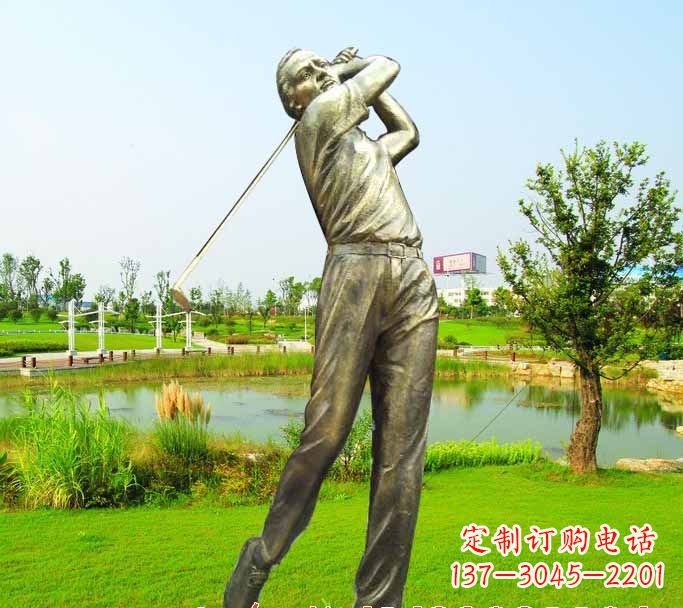 青海高尔夫球雕塑把高尔夫运动熔铸成艺术