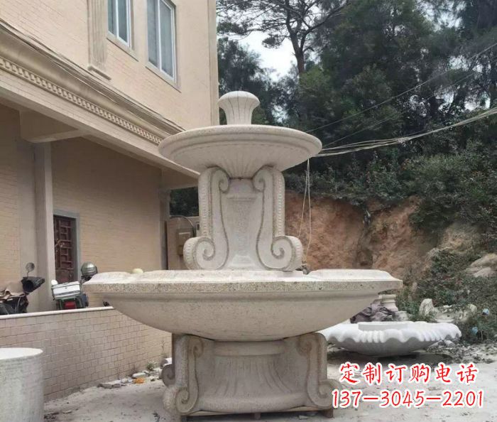 青海大理石大型喷泉石雕_2