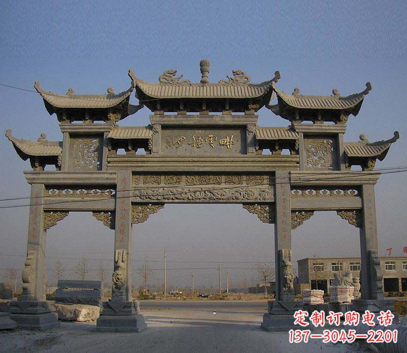青海大理石牌楼雕塑定制