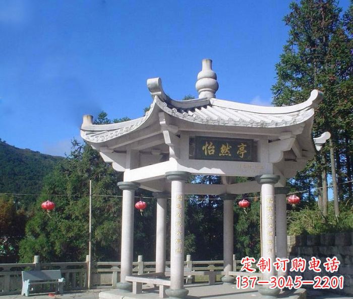 青海大理石凉亭石雕 (2)