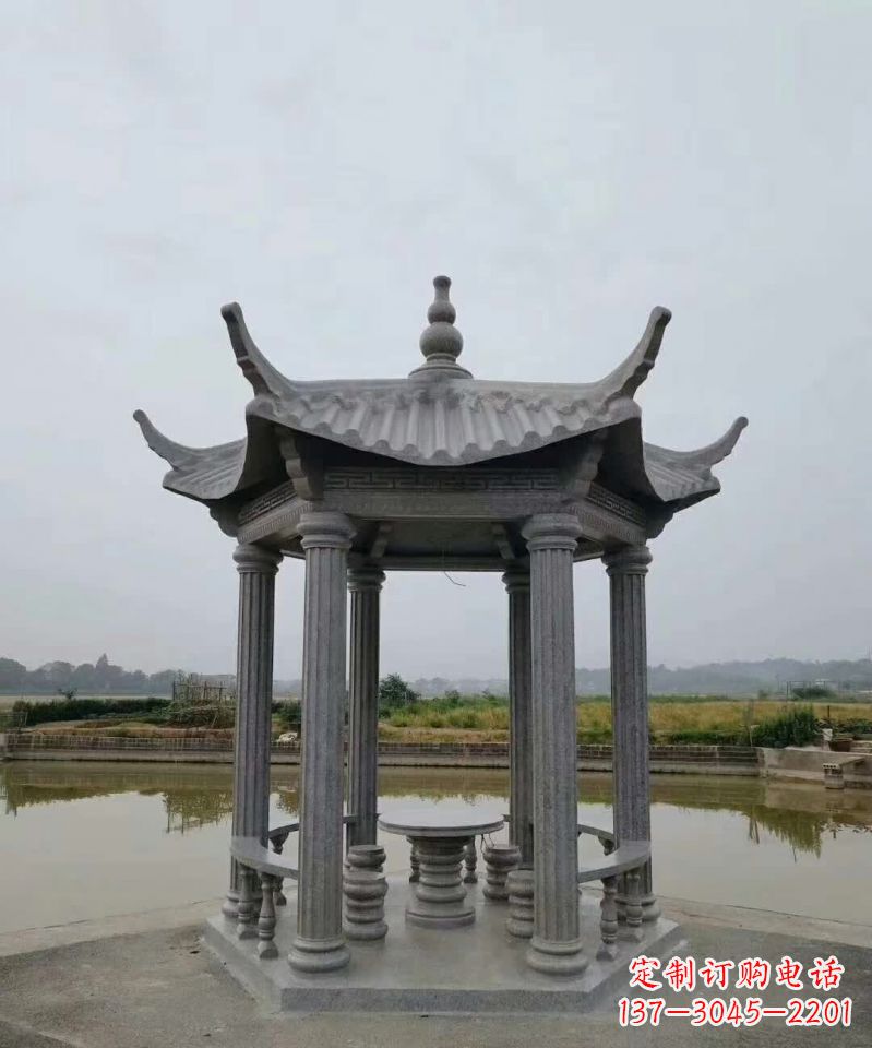 青海大理石凉亭石雕塑