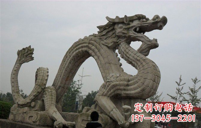 青海大理石龙雕塑 (2)