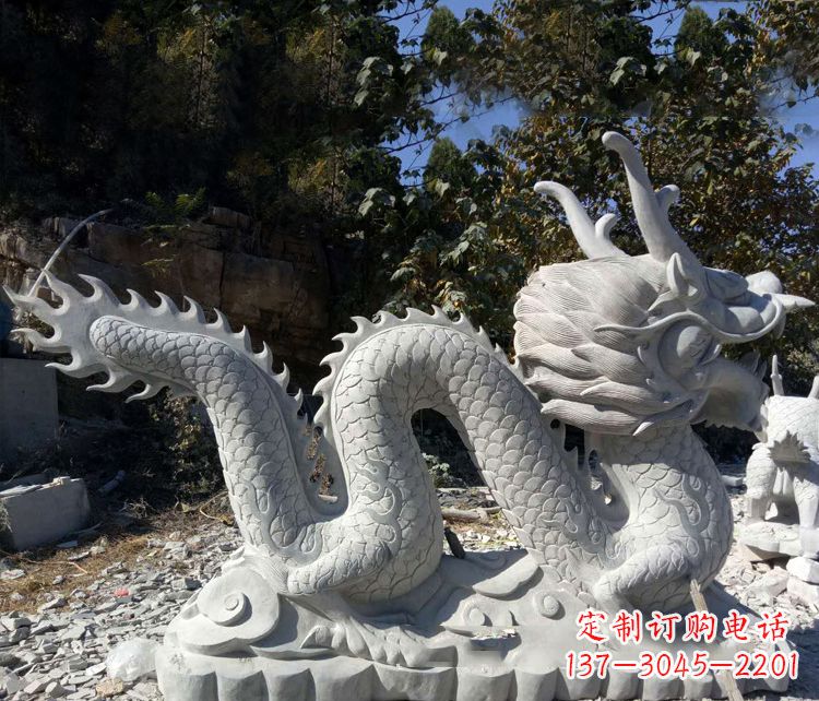 青海大理石龙雕塑