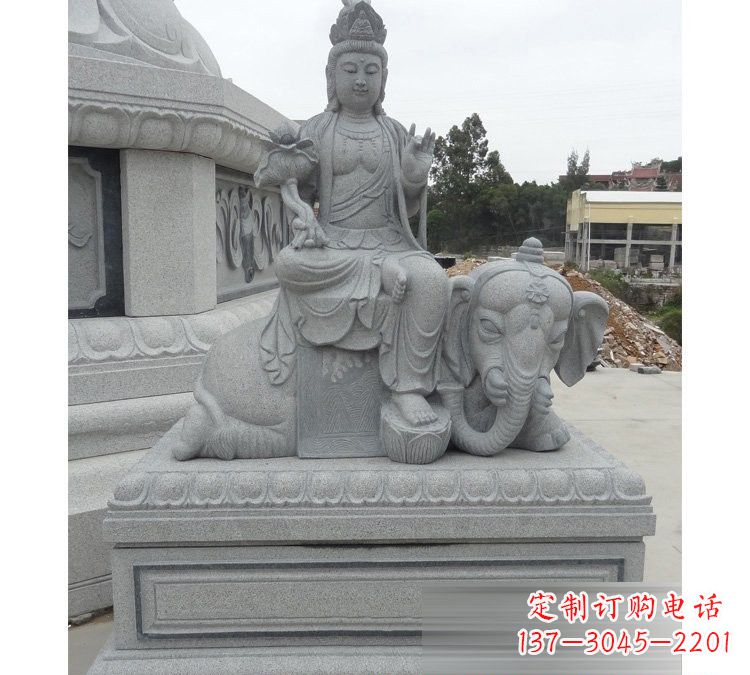 青海大理石普贤菩萨雕塑