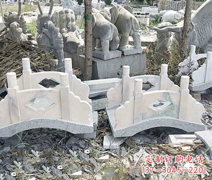 青海精美大理石拱桥雕塑
