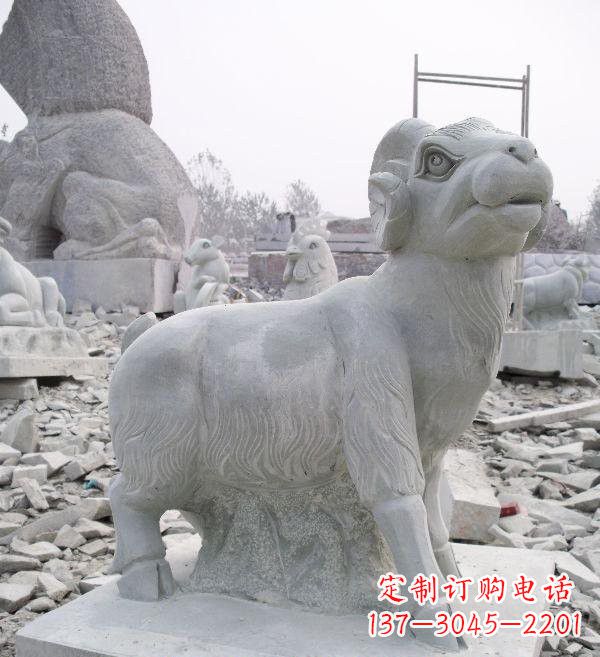 青海大理石羊雕塑