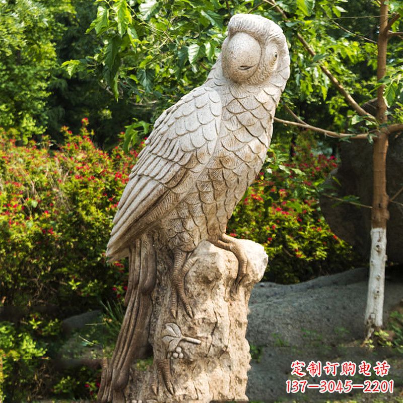 青海大理石鹦鹉雕塑,完美点缀生活空间