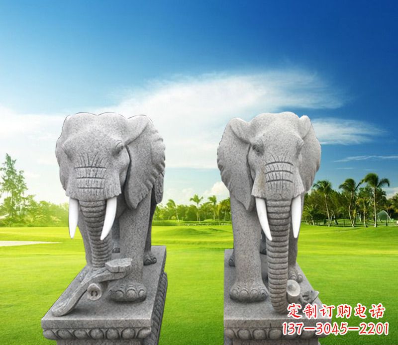 青海精美大象雕塑,招财进宝