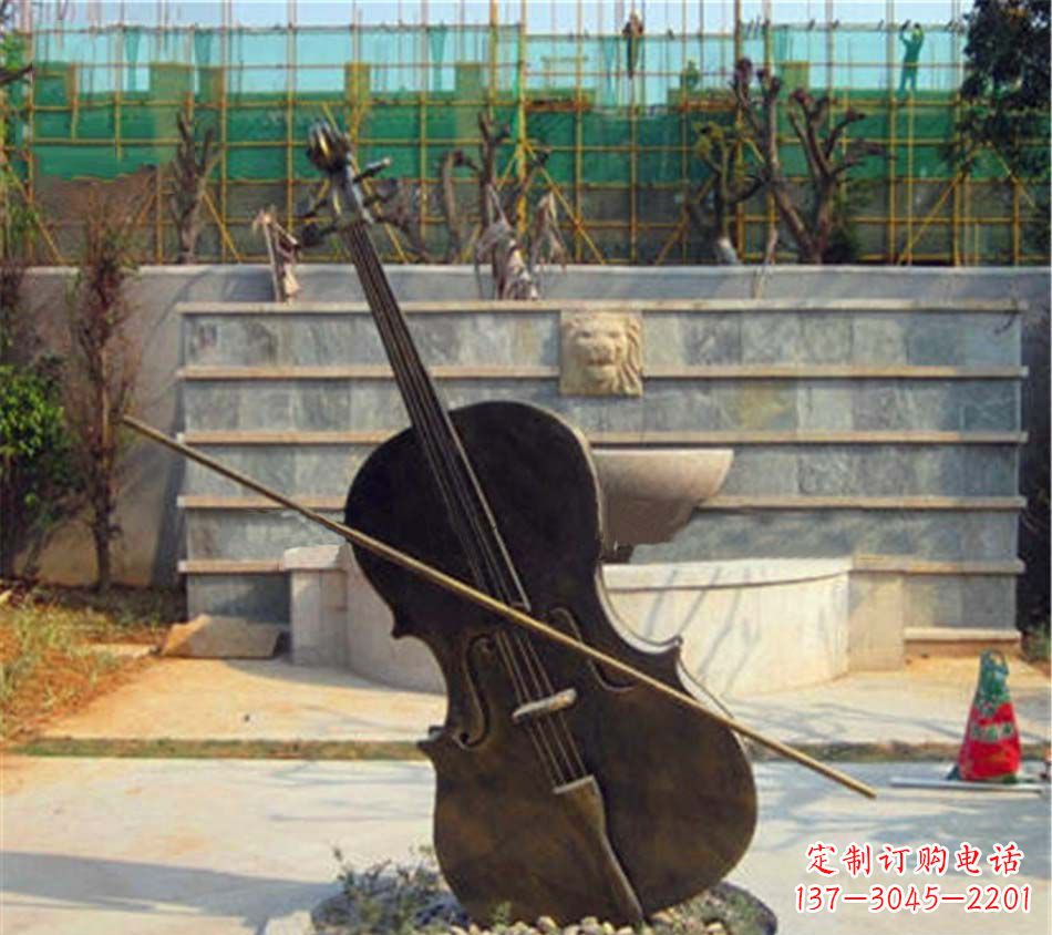 青海精美大提琴铜雕