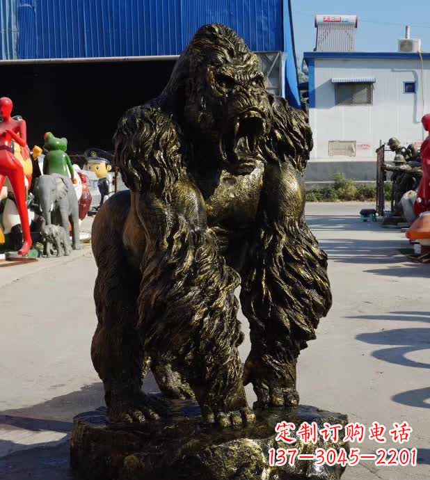青海大猩猩广场动物铜雕