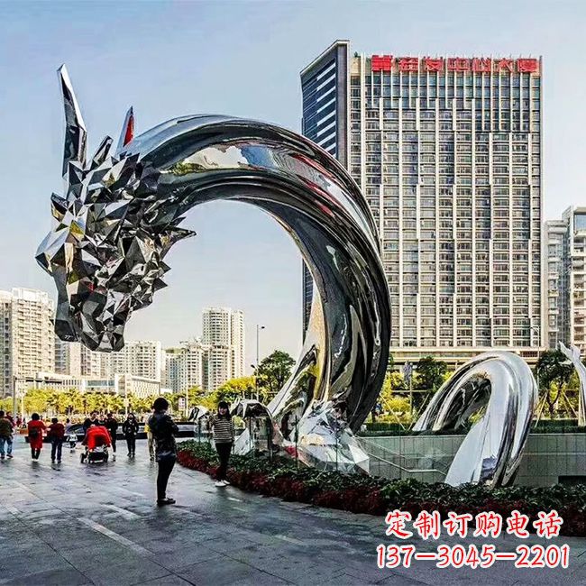 青海不锈钢创意动物雕塑