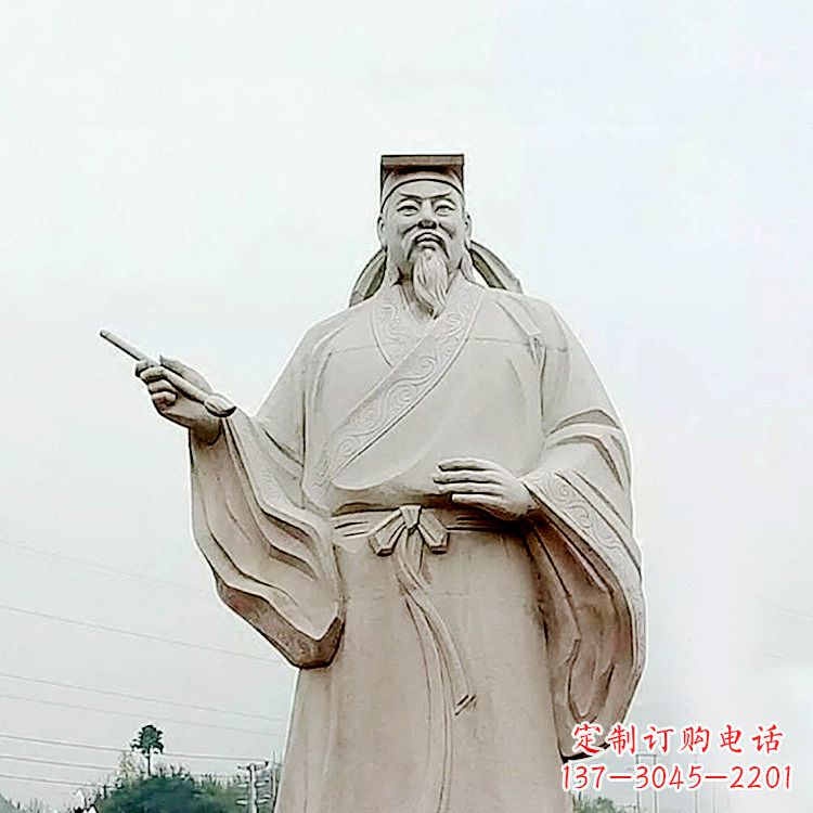 青海精美石雕王羲之景观雕塑