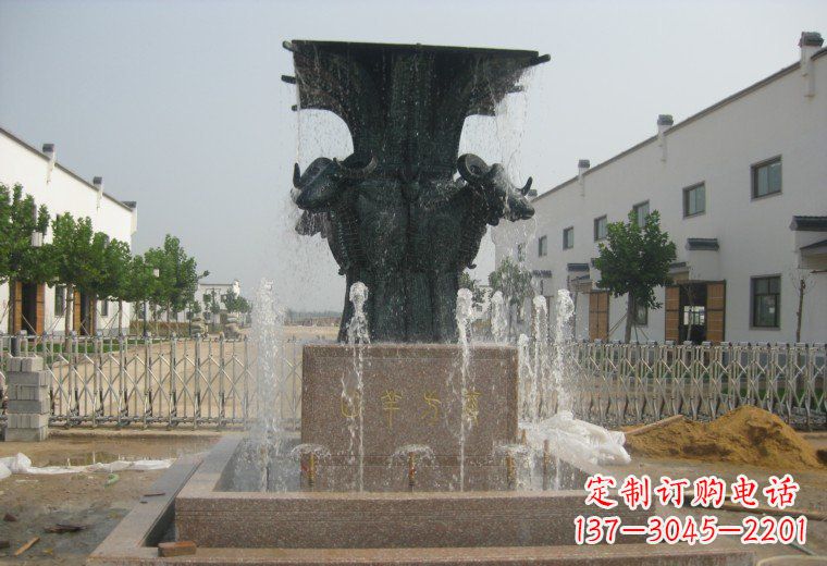 青海精美铜制喷泉雕塑