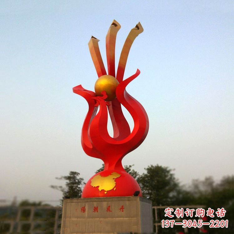 青海精美不锈钢凤凰雕塑