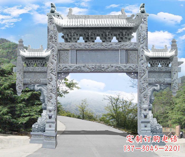 青海精美牌坊雕塑