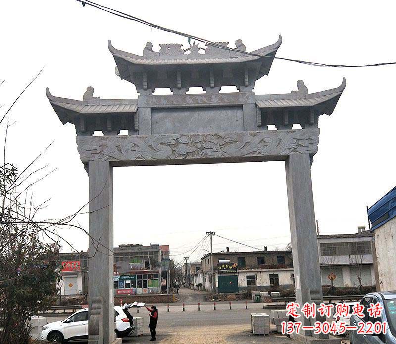 青海精美大理石牌坊石雕
