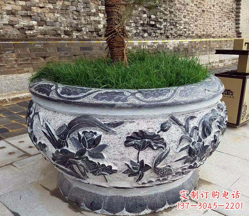 青海精美花盆雕塑,点亮你的道路景观
