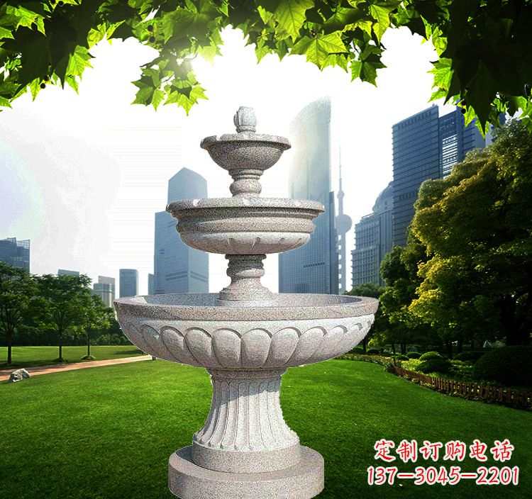 青海跌水盆石喷泉雕塑