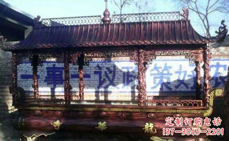 青海方形寺庙香炉铜雕塑