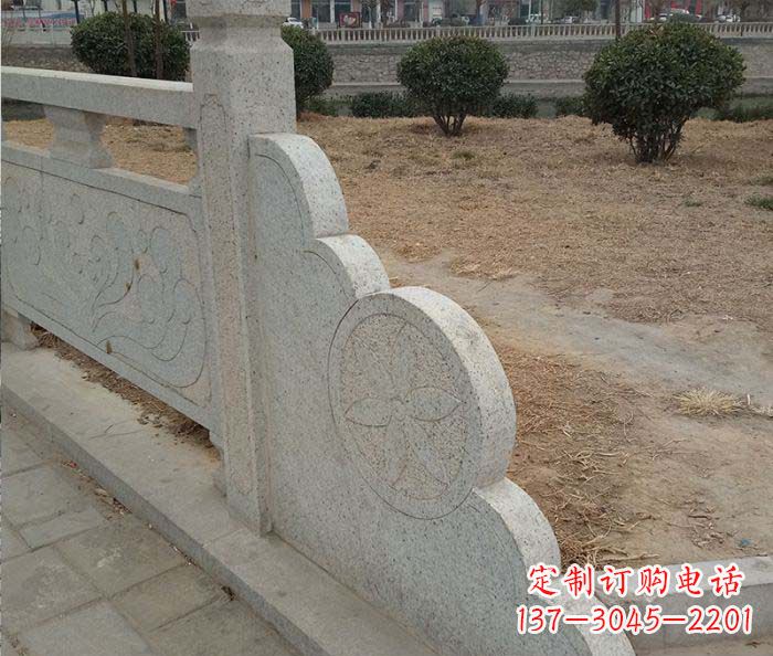 青海精美仿古护城河石雕栏板