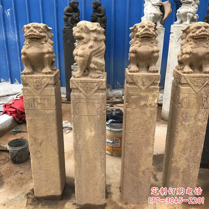 青海仿古拴马桩石雕塑——傅雕你的精美时光