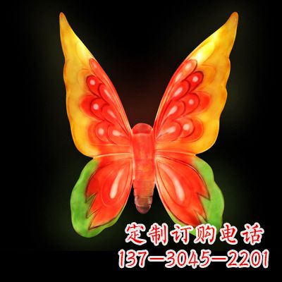 青海仿真蝴蝶_大号黄色发光款73x50x30