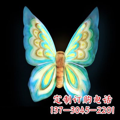 青海仿真蝴蝶_大号蓝色发光款73x50x30