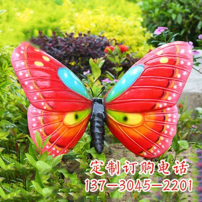 青海仿真蝴蝶_红色款35x65x42
