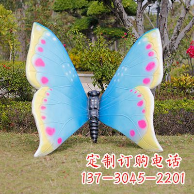 青海仿真蝴蝶_蓝白色款105x100x80